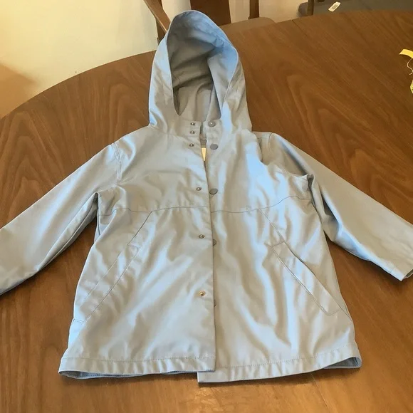 Zara Kids Hooded Raincoat Size 110 (4-5 Years) Blue Jacket - Picture 11 of 13